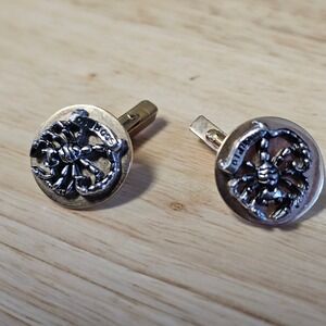 SWANK INC Scorpion Zodiac Cufflinks Mens Gold Tone Silver Tone Round